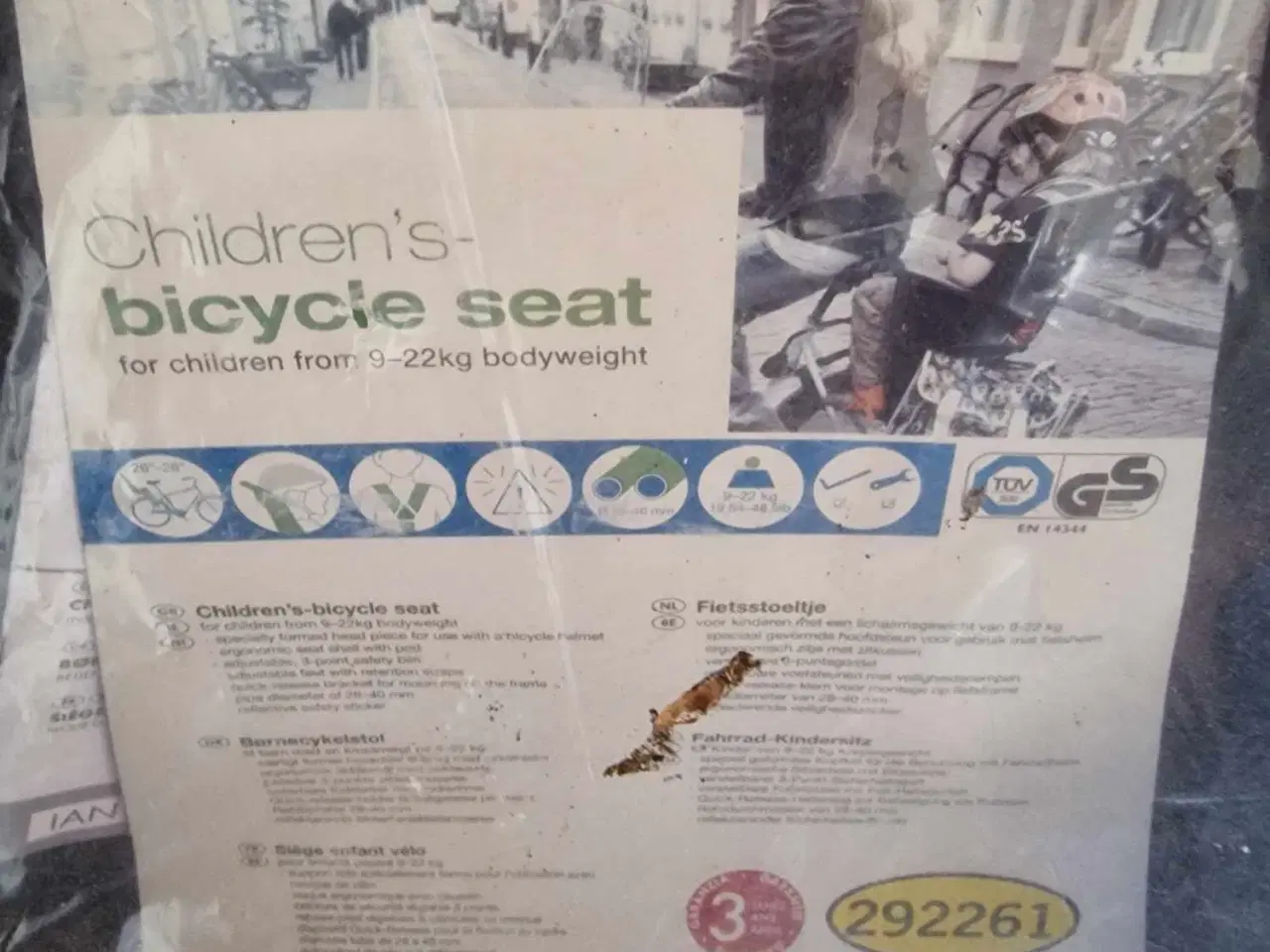 Billede 1 - Børnecykelstol 9-22 kg