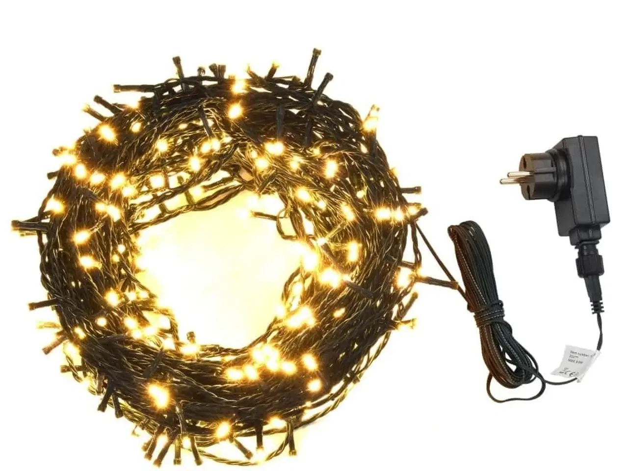 Billede 1 - Lyskæde med 600 LED'er 60 m 8 lyseffekter IP44 varm hvid
