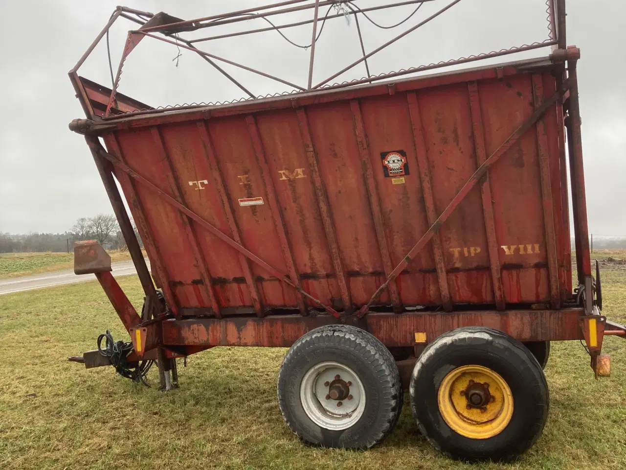 Billede 4 - Tim VIII Højtipvogn med græsoverbygning