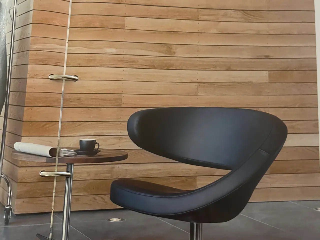 Billede 1 - Design stol Peel Club II sort læder