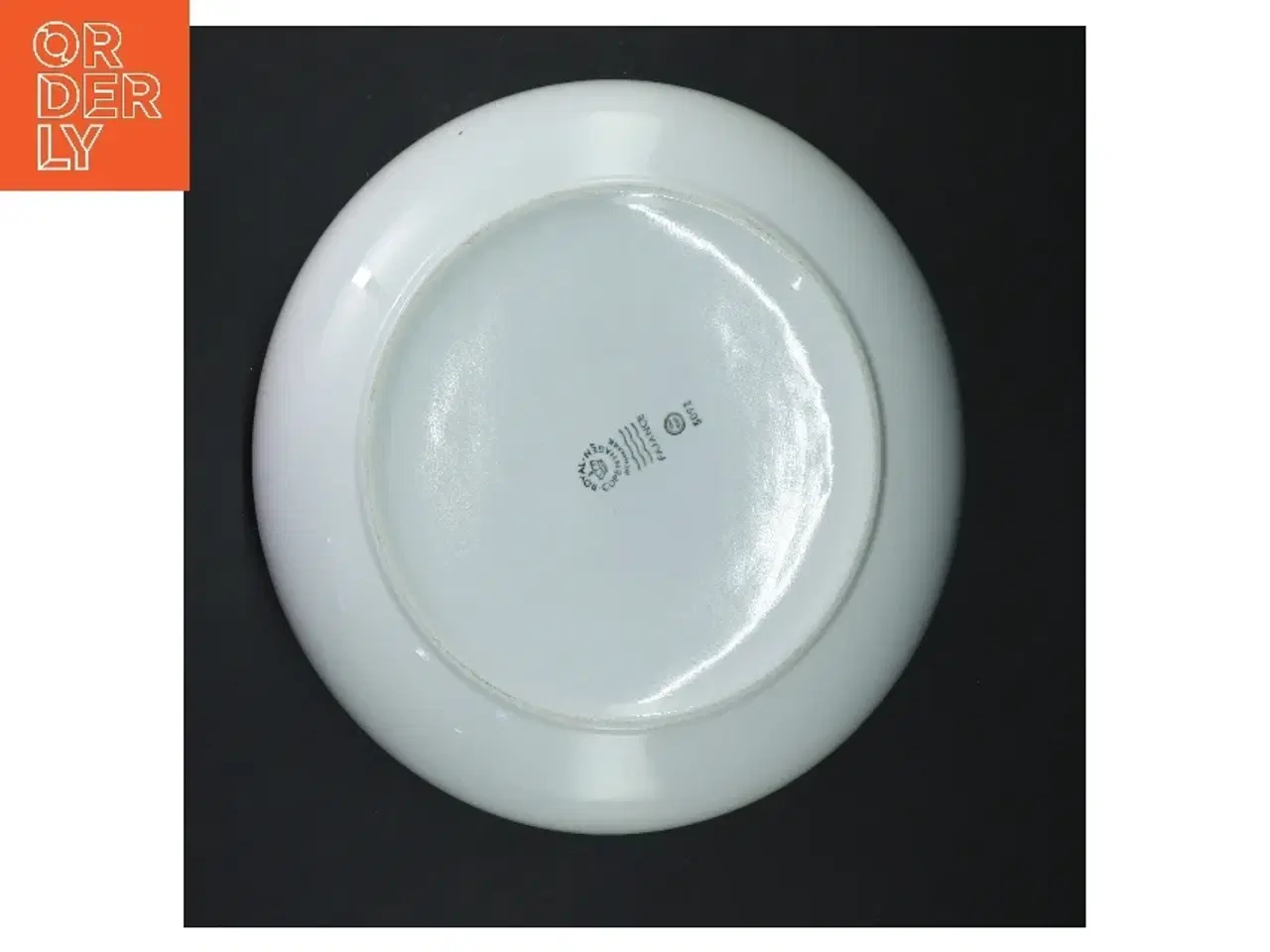 Billede 3 - Hvid porcelænsskål fra Royal Copenhagen blå kant (str. Ø 21 cm)