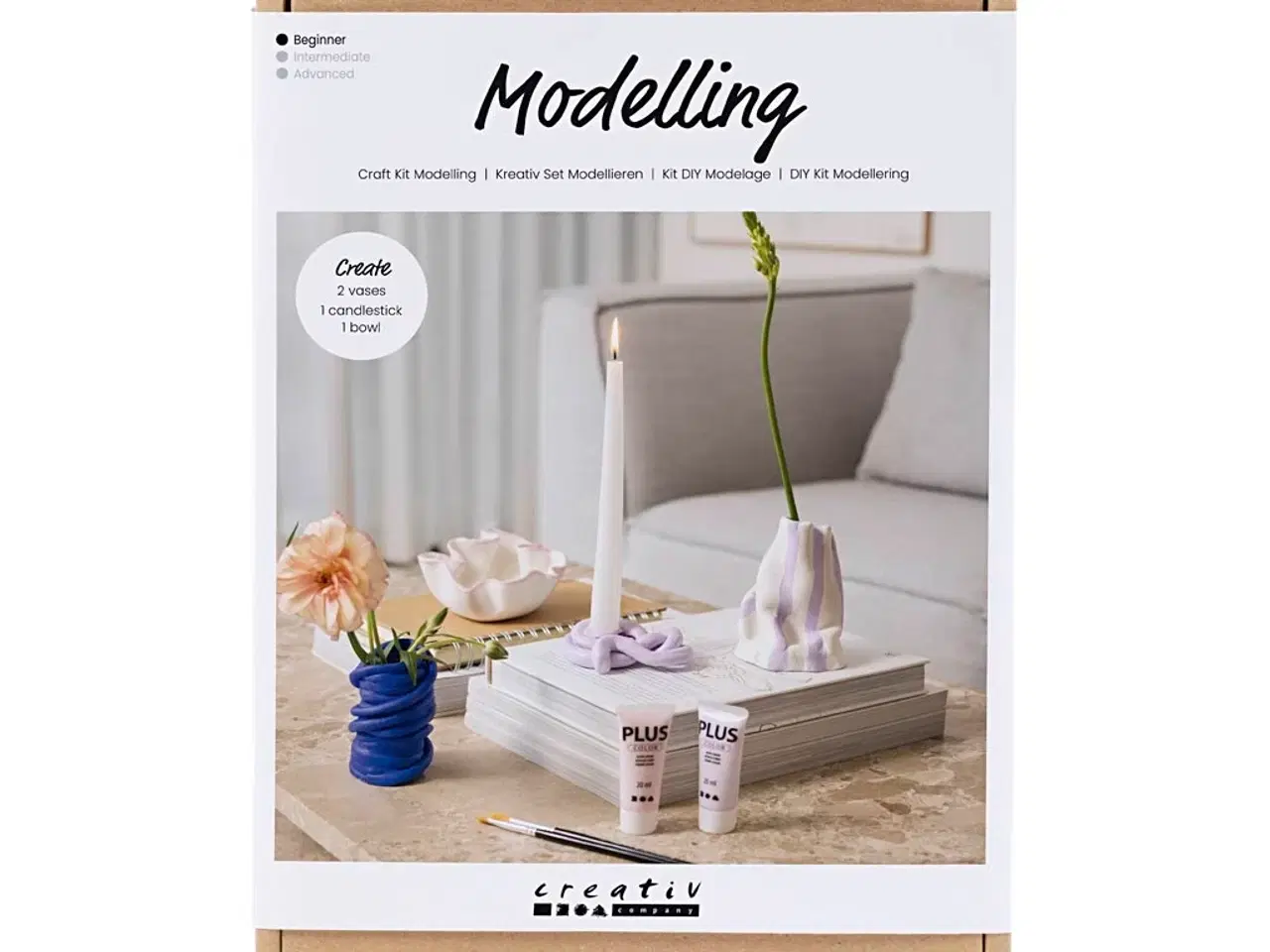 Billede 1 - DIY Kit Modellering, Krukker og vaser, 1 pk.