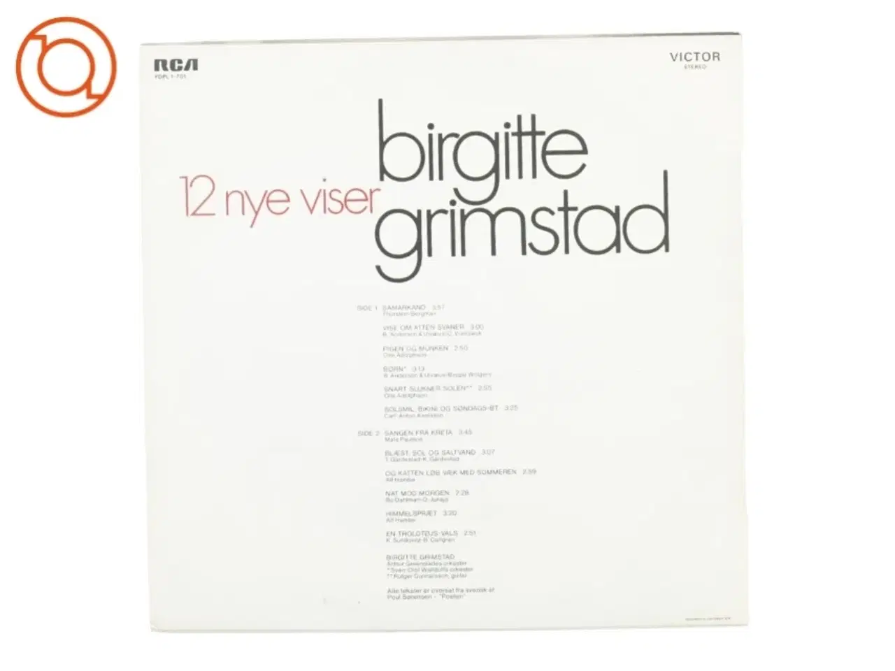 Billede 3 - Birgitte Grimstad, 12 nye viser fra Rca (str. 30 cm)