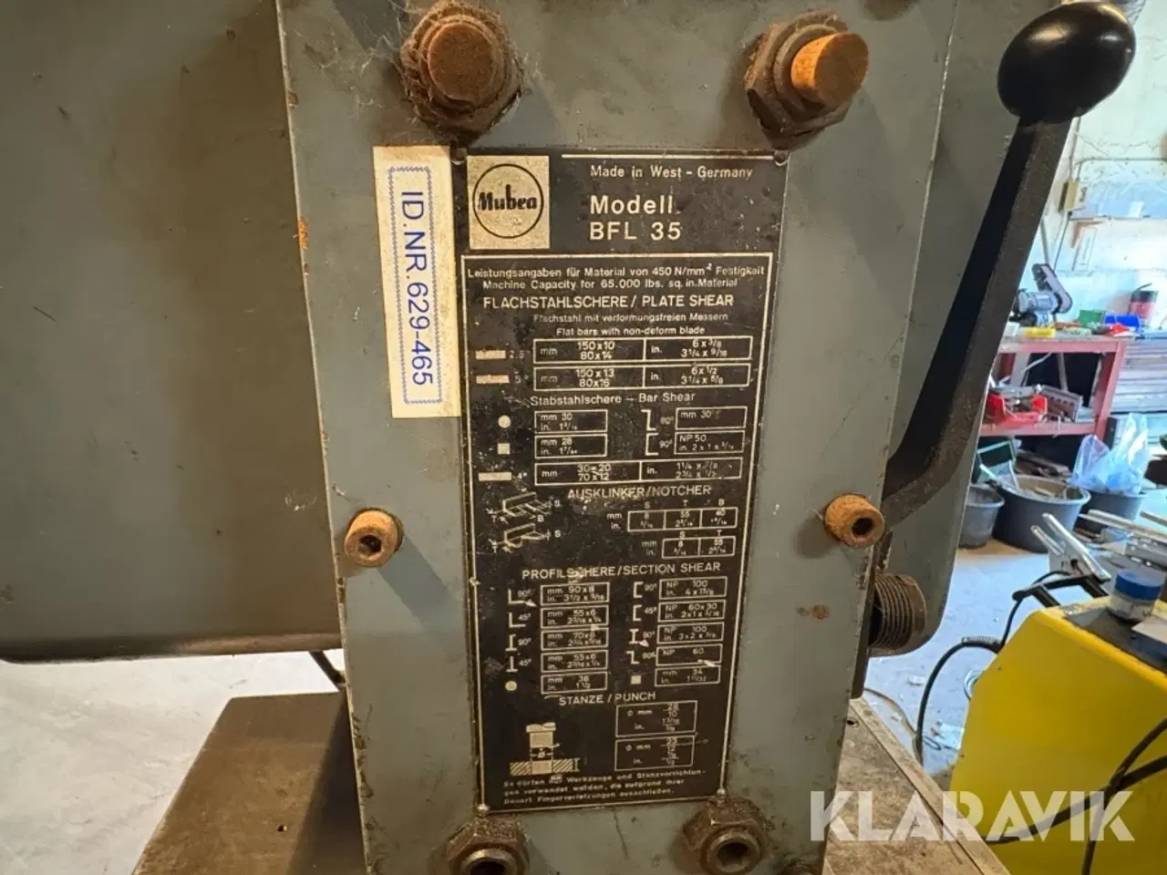 Billede 8 - Universal stans- og klippemaskine Mubea BFL 35