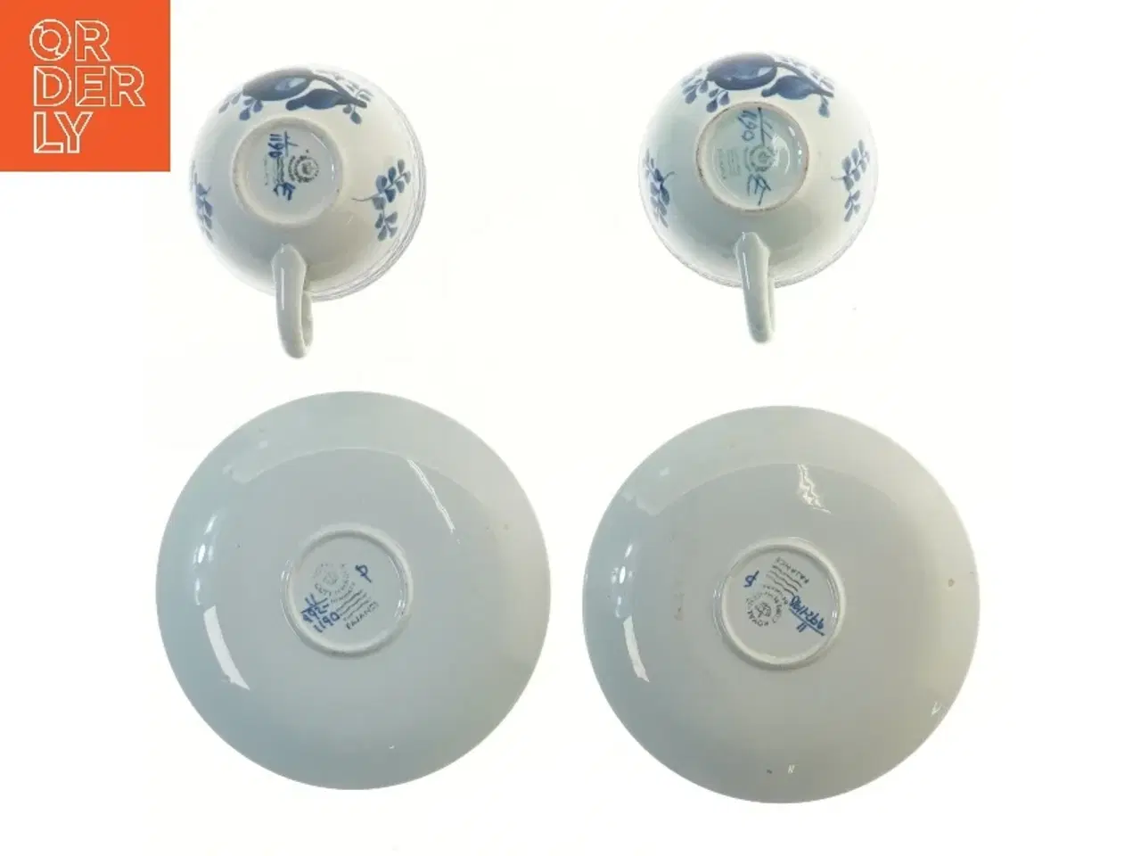 Billede 2 - 2 par thekopper “trankebar” fra Royal Copenhagen (str. Ø 14 cm)