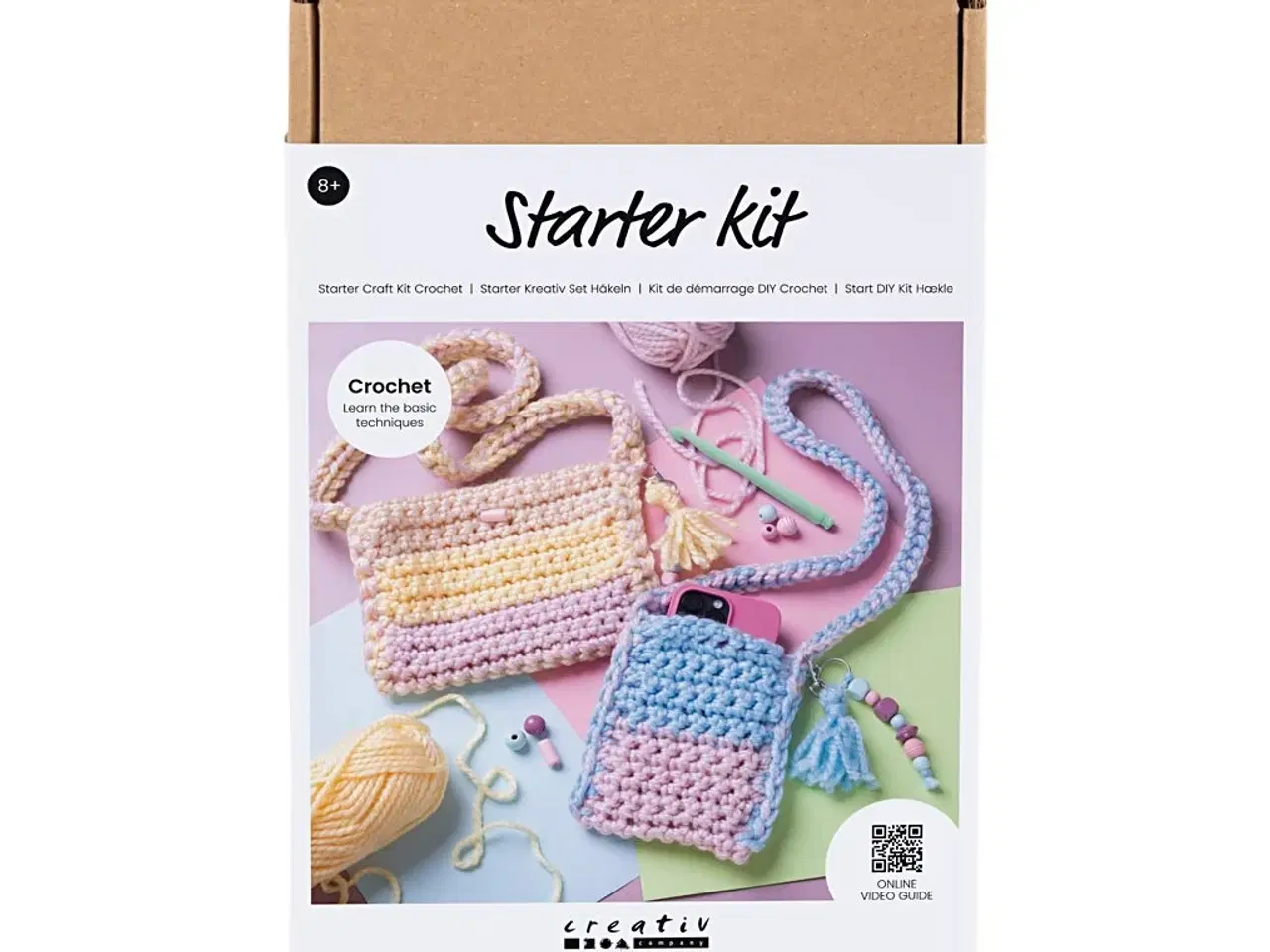 Billede 1 - Start DIY Kit Hækle, Tasker, ass. farver, 1 pk.