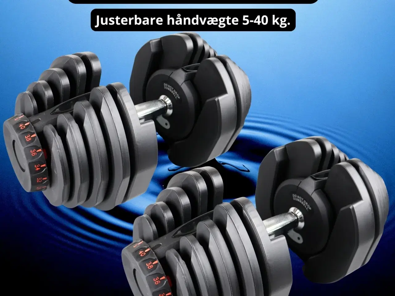 Billede 2 - Justerbare håndvægte 2 x 40 kg. Helt nye