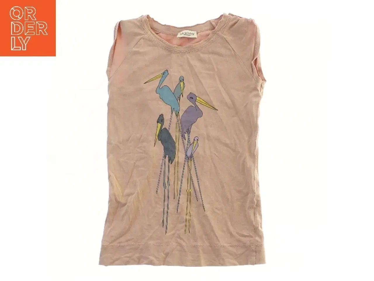 Billede 1 - Bluse med lange fugle motiv fra MarMar (str. bryst: 33 cm længde: 50 cm)