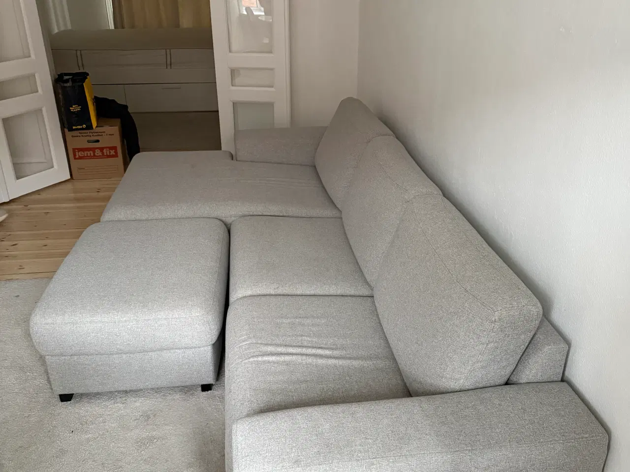 Billede 1 - Chaiselong sofa og puf 
