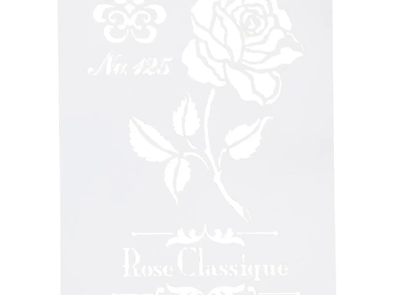 Billede 1 - Rose Stencil A4 - Holdbar Plast til Kreative Projekter