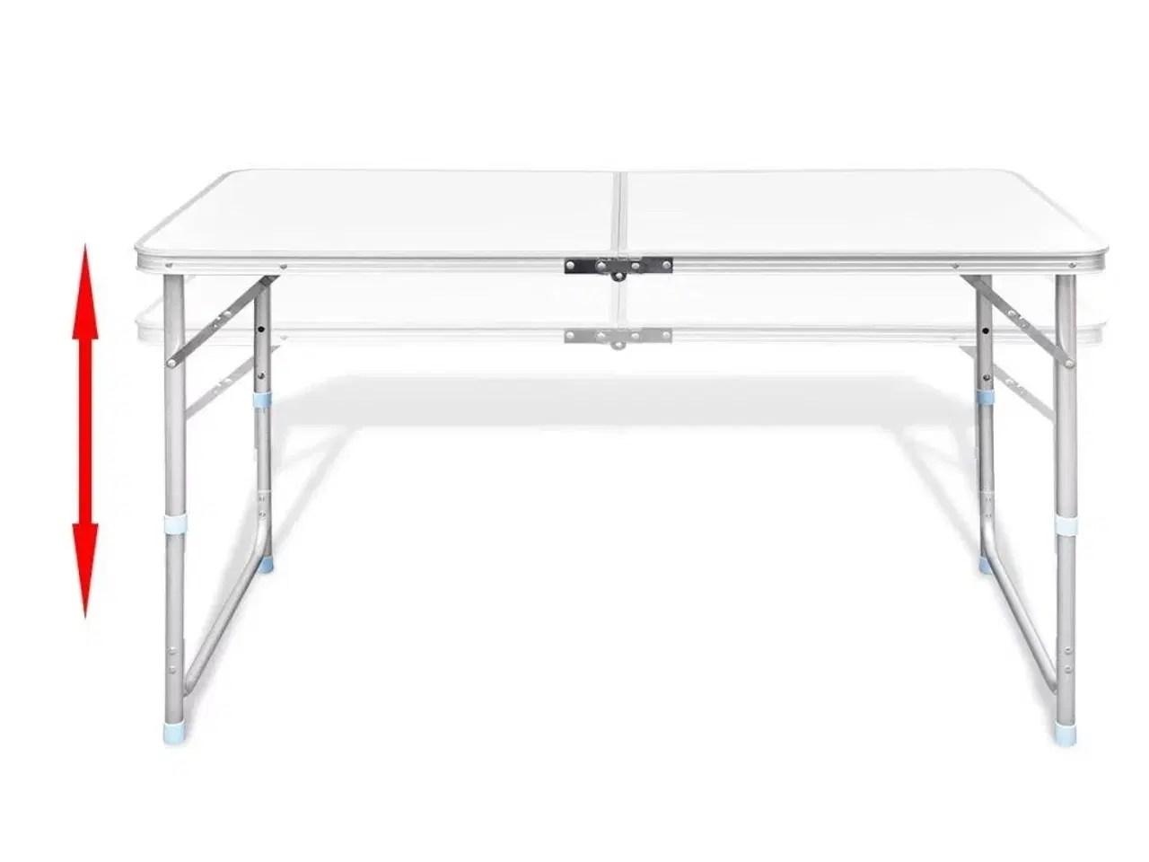 Billede 4 - Sammenklappeligt campingbord justérbart aluminium 120 x 60 cm
