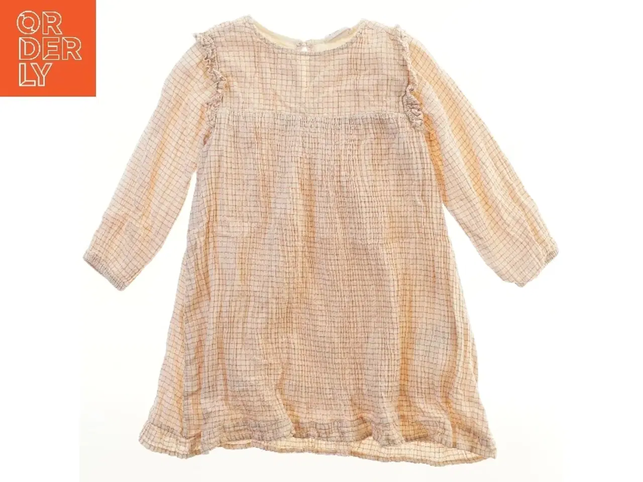 Billede 1 - Langærmet ternet kjole fra Minymo (str. 98)