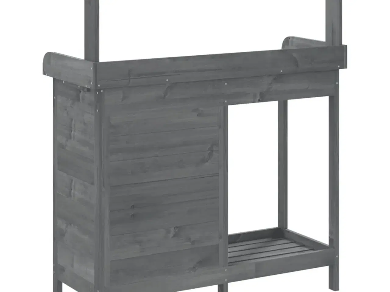 Billede 9 - Pottebænk med skab 110,5x45x124,5 cm massivt grantræ grå