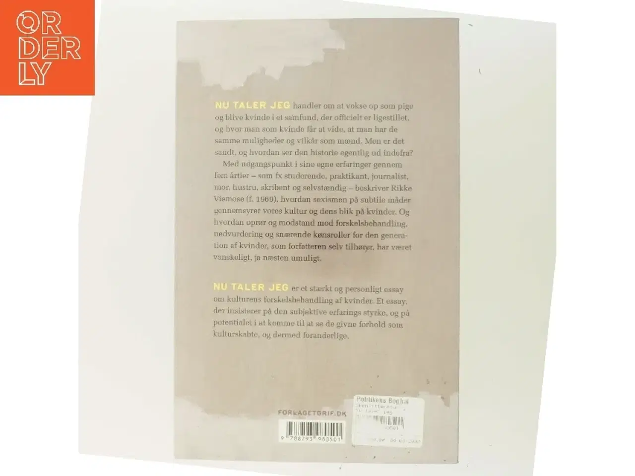 Billede 3 - Nu taler jeg : brev til min datter af Rikke Viemose (Bog)