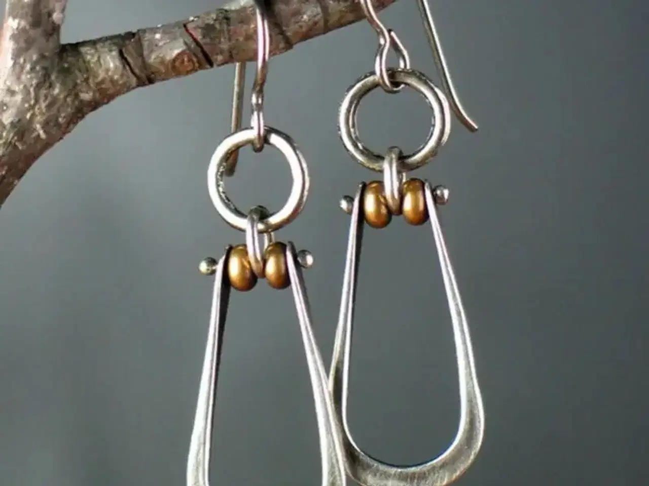 Billede 1 - * Flotte hook-øreringe - i Tibetansk Sølv