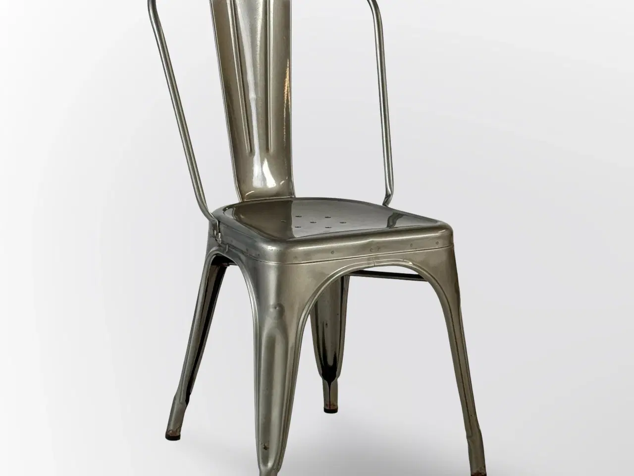 Billede 1 - Tolix A Stol – Grå Metal