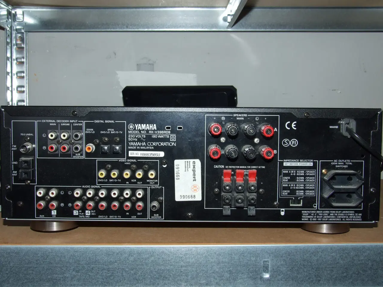 Billede 3 - Yamaha reciever, model RX-V396RDS.