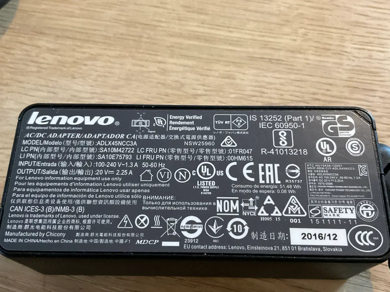 Billede 2 - Oplader til Lenovo bærbar