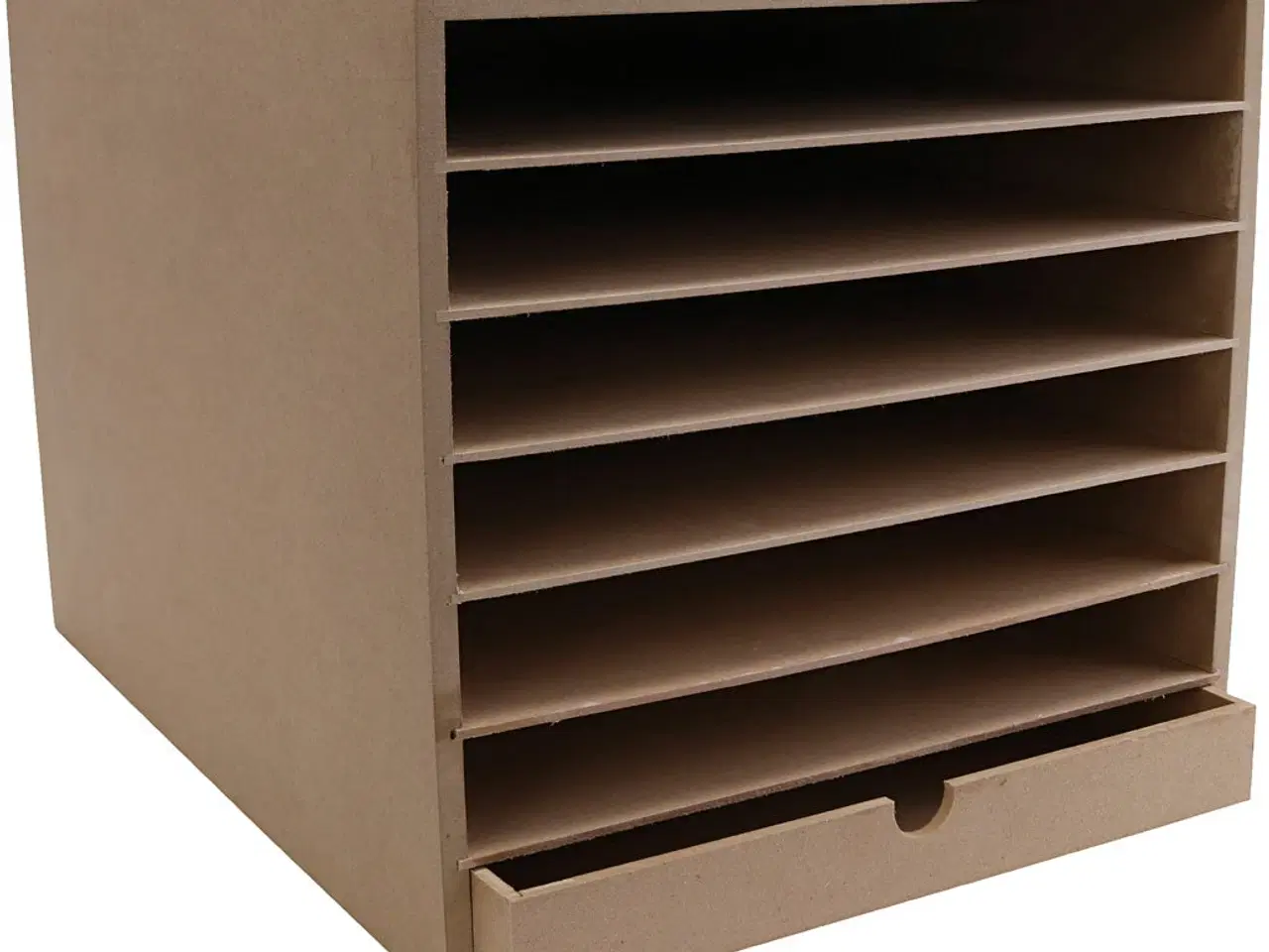Billede 1 - Robust Kartonreol med 6 Hylder og 1 Skuffe
