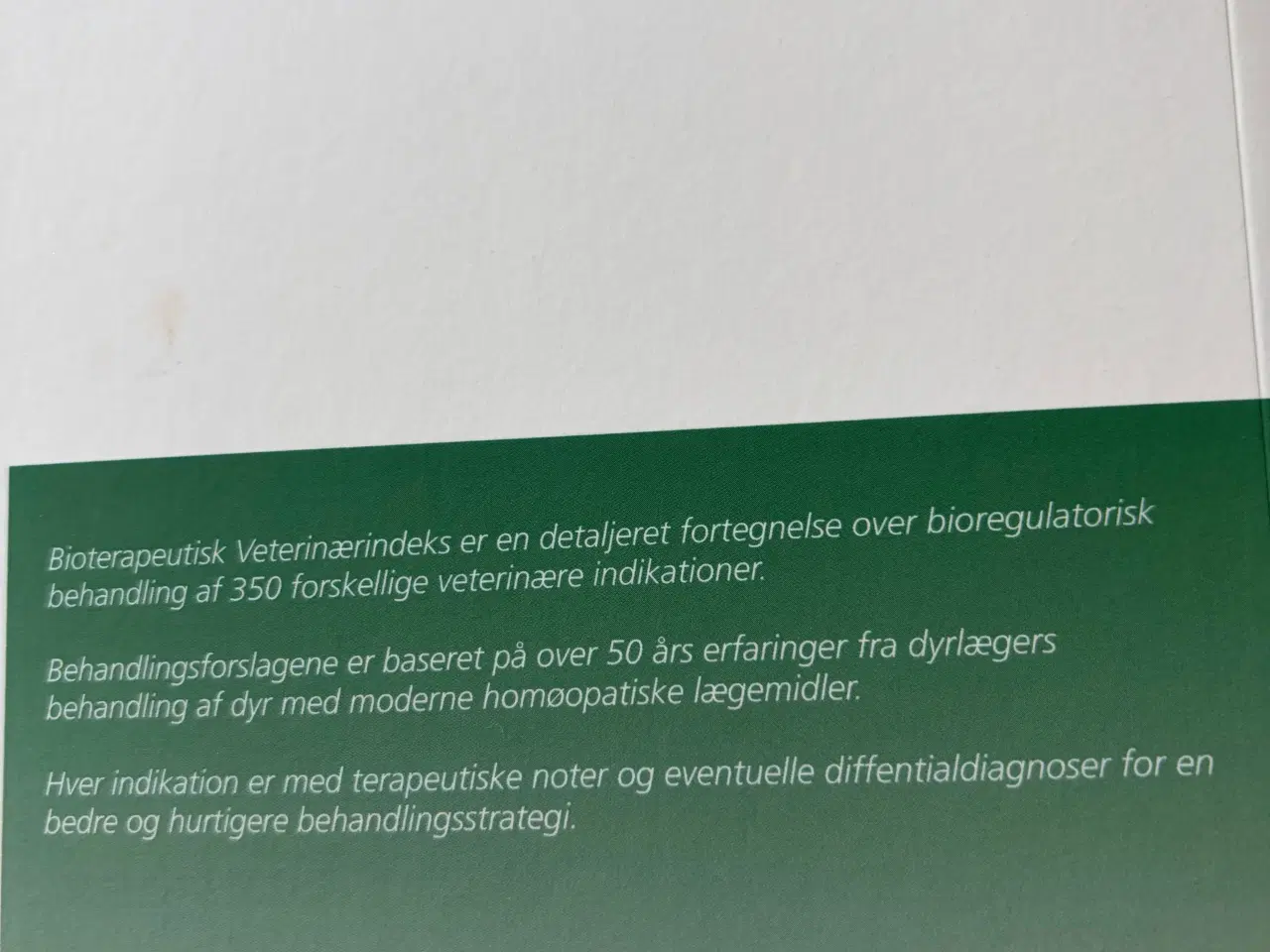 Billede 2 - Bog : Bioterapapeutisk veterinærindeks