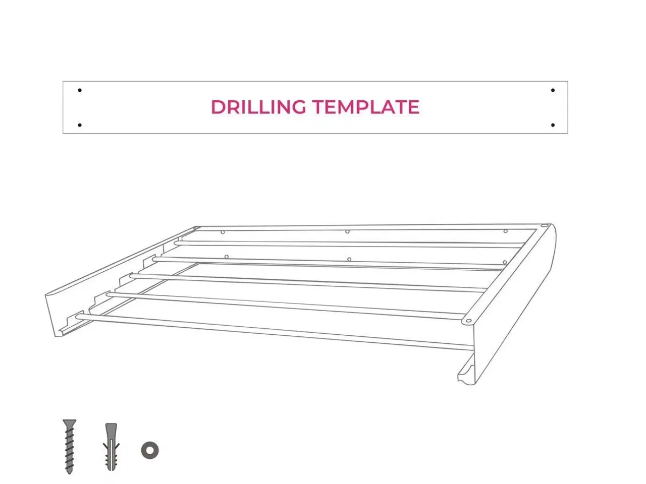 Billede 3 - Tørrestativ til væg - Dryva 100, foldbart og udtrækkeligt