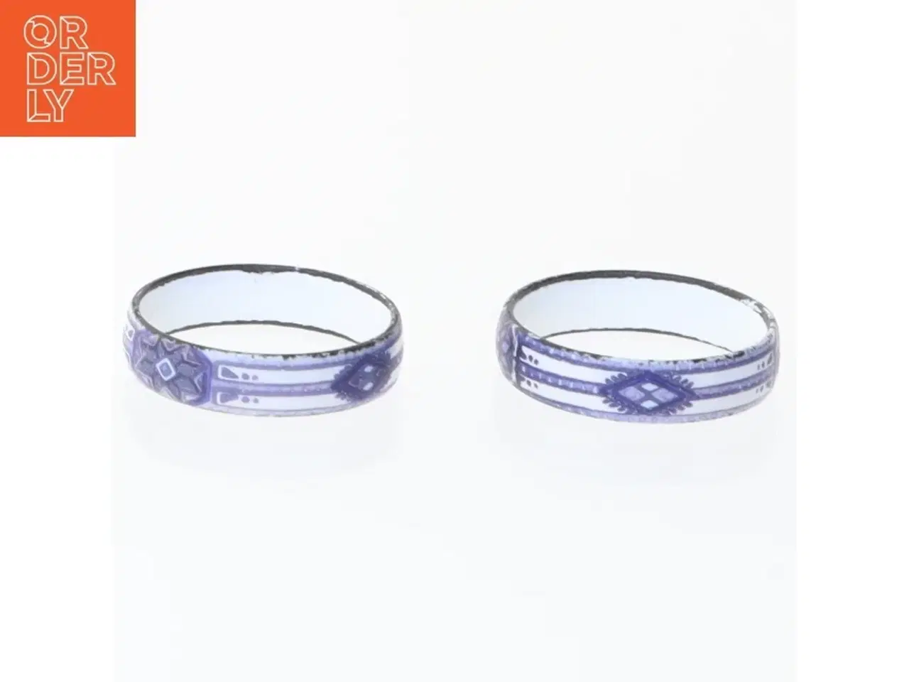 Billede 2 - Dekorative ringe i lilla mønster (str. 54 mm)