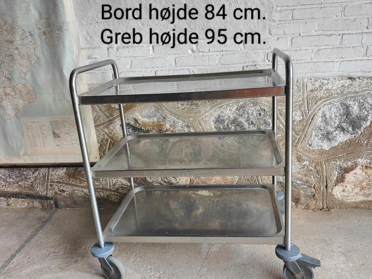 Billede 7 - Serverings vogn i rustfrit stål 