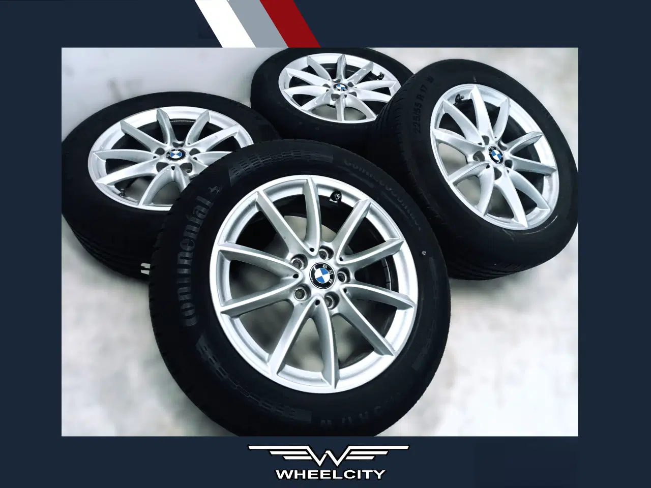 Billede 1 - 5x112 17" ET52 nav 66,6ø BMW sommersæt inkl.TPMS