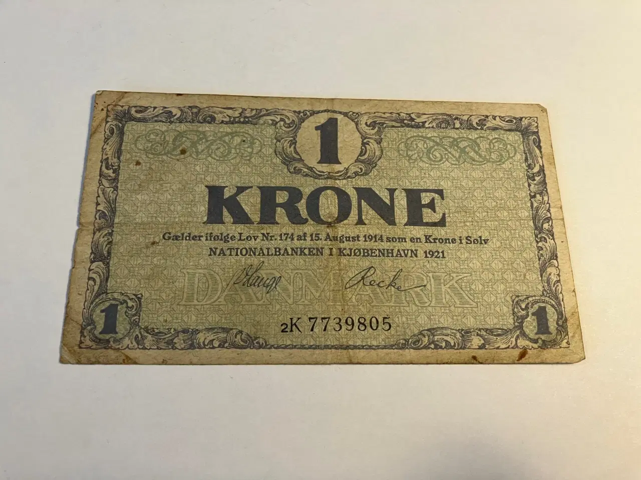 Billede 1 - 1 Krone 1921 Danmark