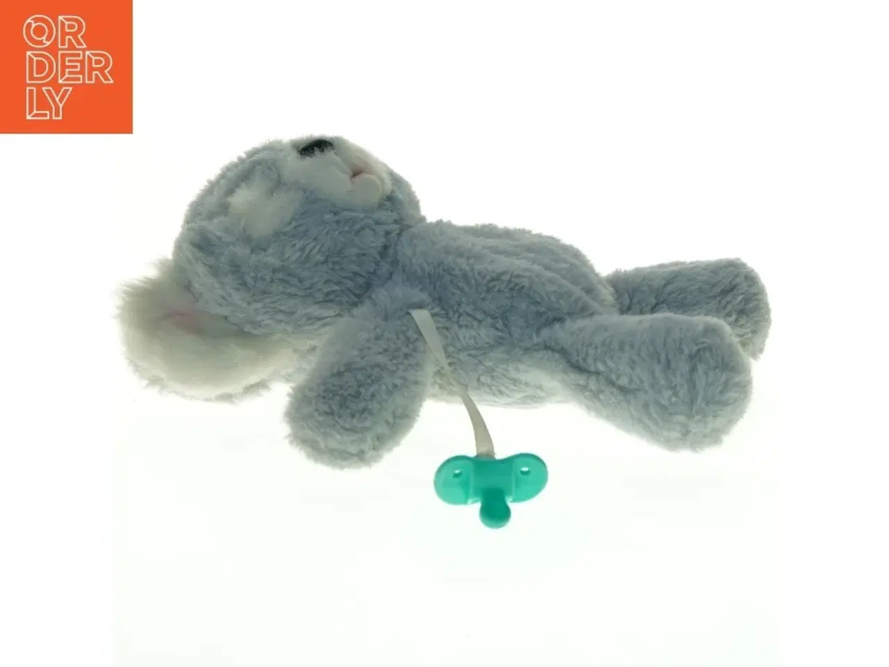 Billede 2 - Blå bamse med sut (str. 23 x 17 cm)