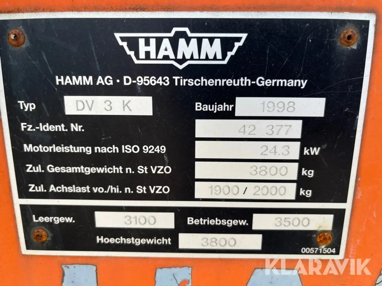 Billede 7 - Vejtromle Hamm Sv 3 K