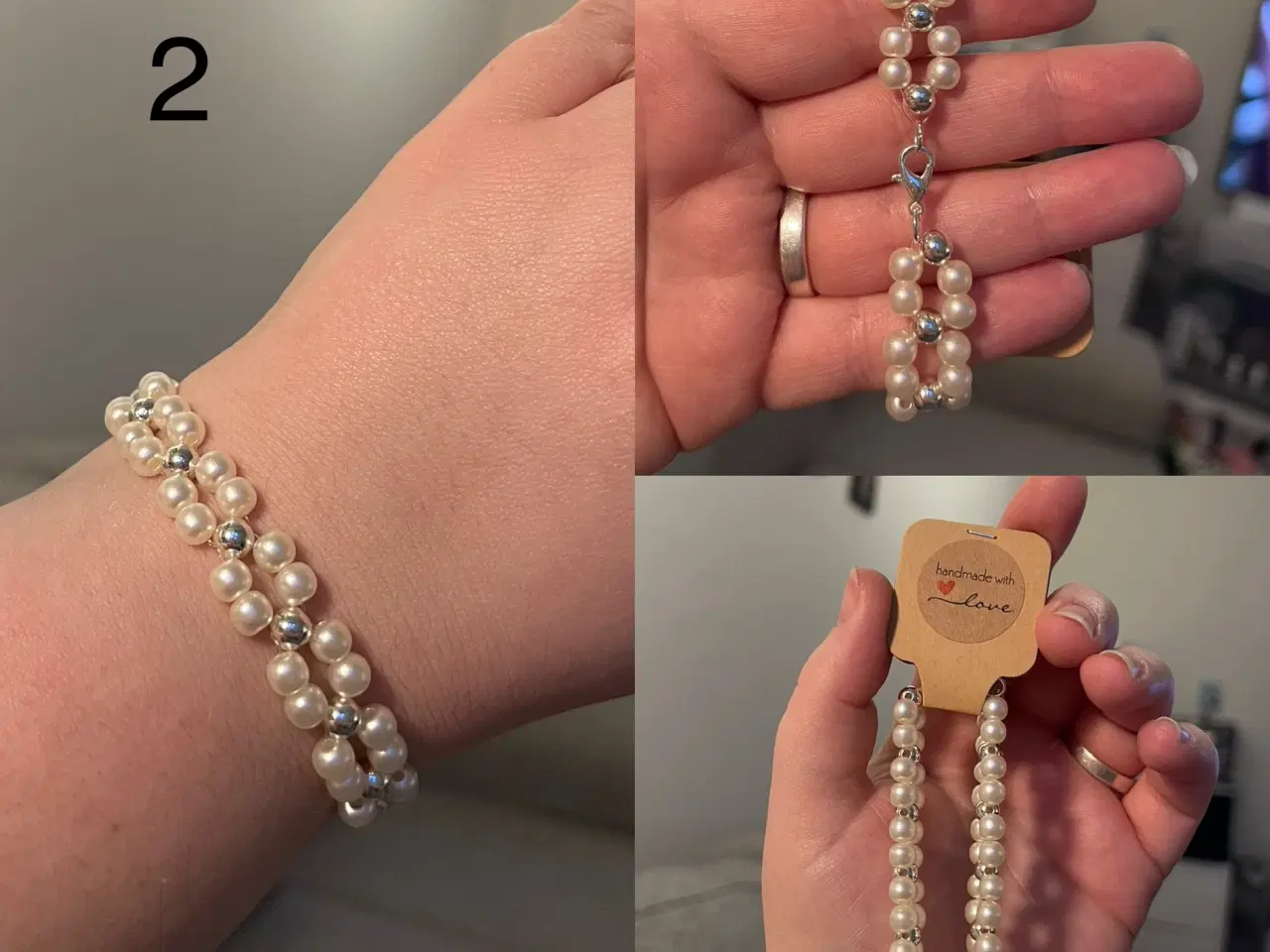 Billede 2 - Elegante perle armbånd