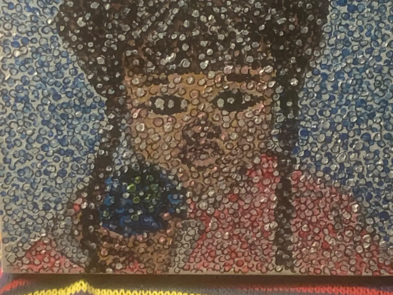 Billede 1 - Akrylmaleri, prikmetode. En ny verden.