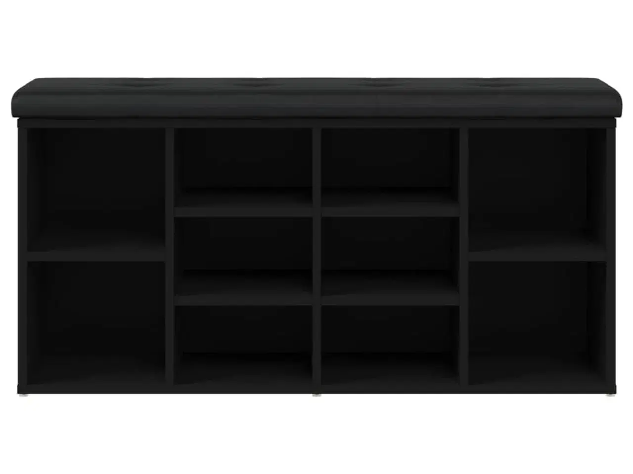 Billede 7 - Skobænk 102x32x50 cm konstrueret træ sort