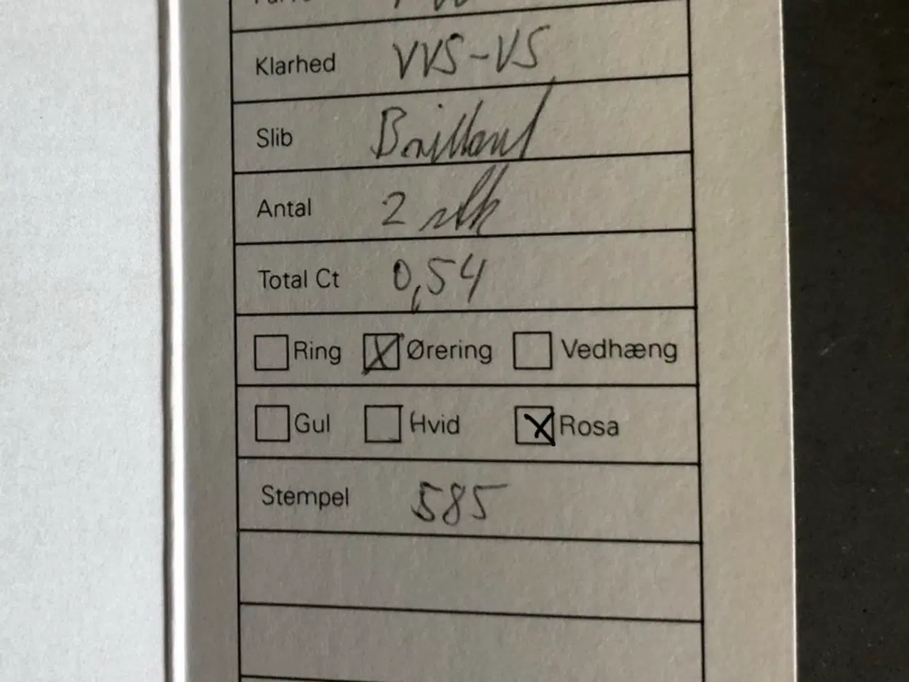 Billede 3 - Ørestikker i 585. Brilliant 0,54ct 