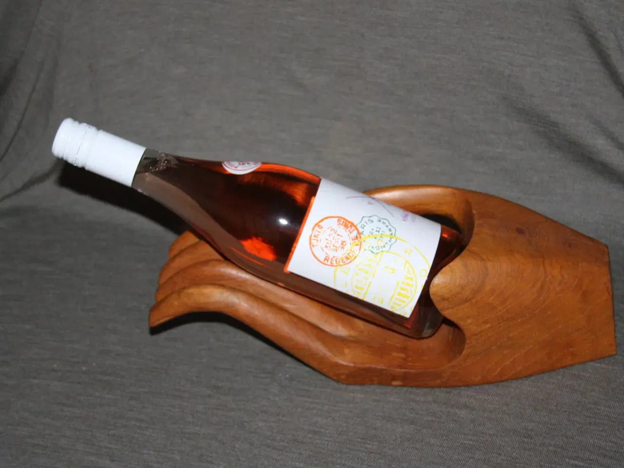 Billede 1 - Vinholder / vin flaske holder som træhånd
