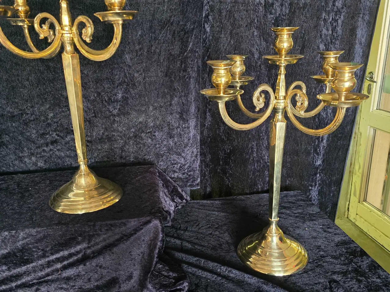 Billede 3 - 5 armet Lysestager . 55 cm høje