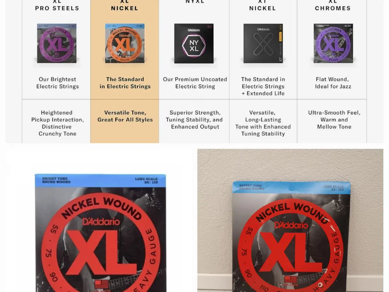 Billede 5 - D'Addario EXL230 XL strengsæt til E-bas