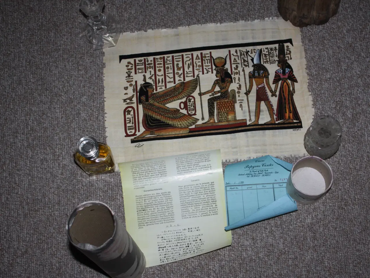 Billede 2 - Papyrus fra Egypten  b: 42 cm  h: 31 cm