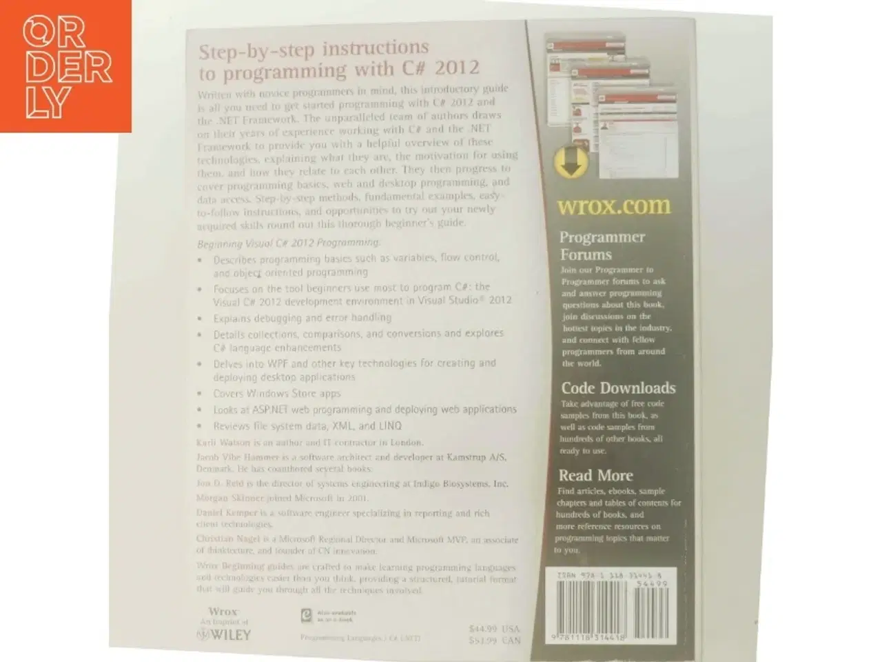 Billede 3 - Beginning Visual C# 2012 Programming (Bog)