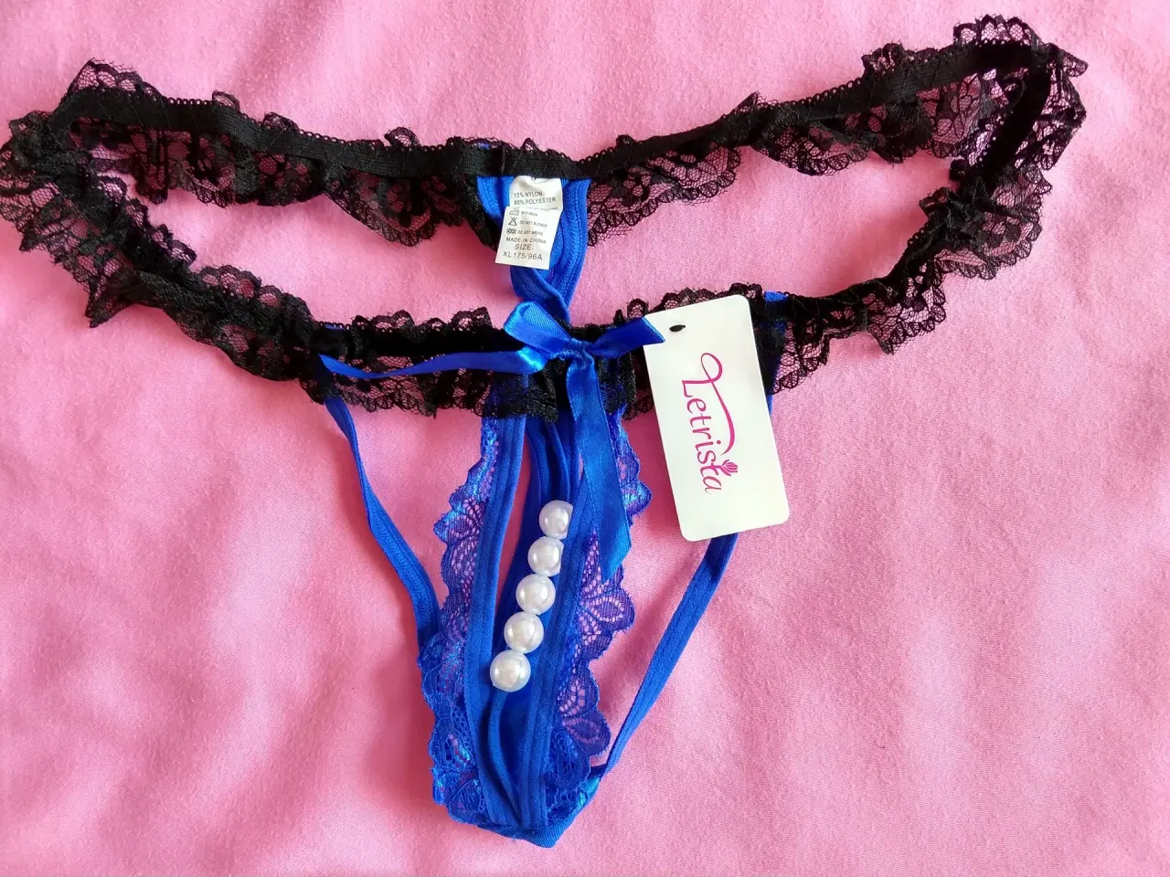 Billede 4 - G-streng trusse med perler L