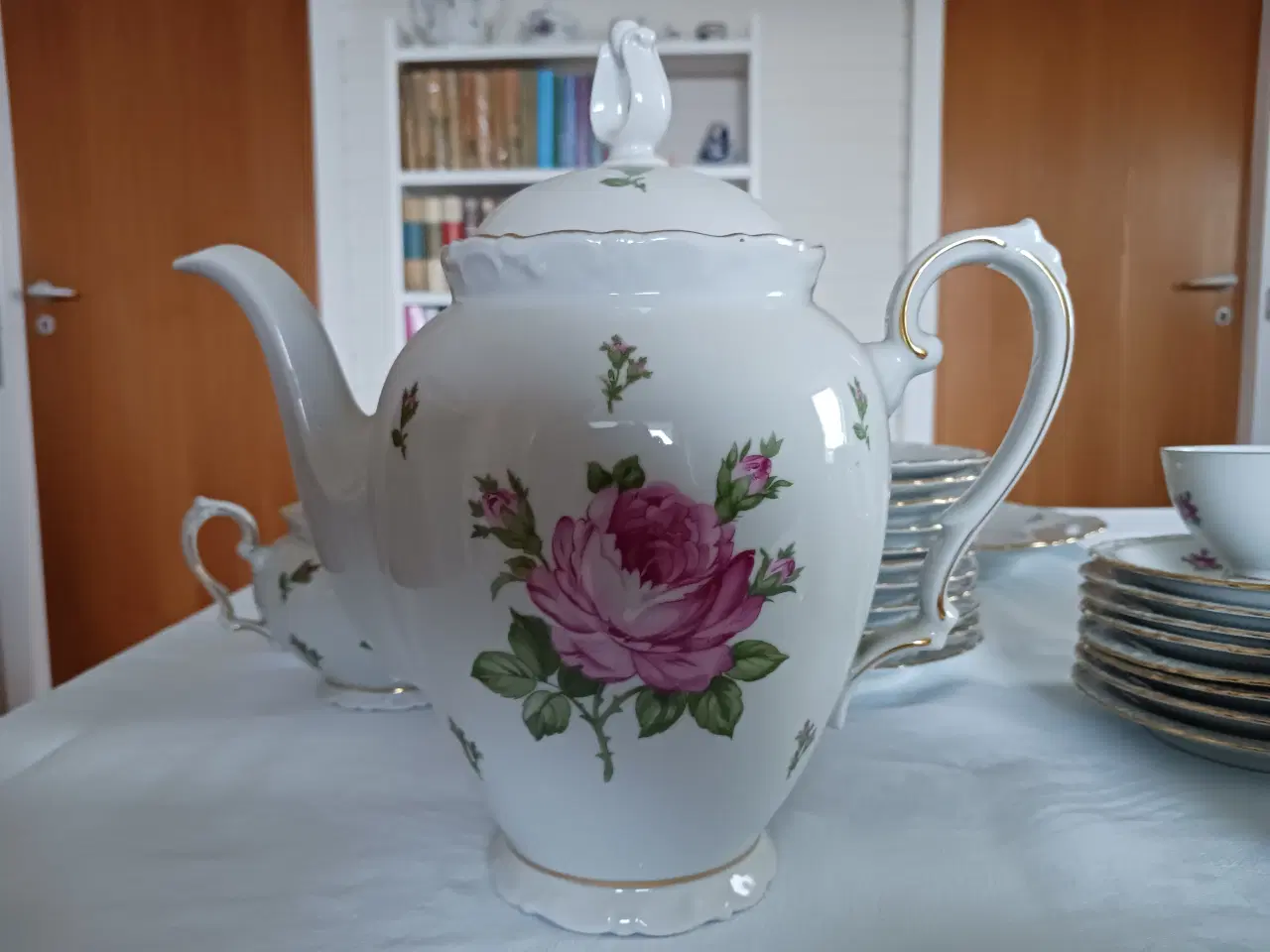 Billede 3 - Kaffestel Kahla med lyserød rose