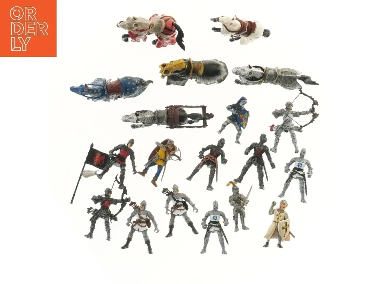 Billede 2 - Papo Ridderfigurer med heste (str. 14 cm)