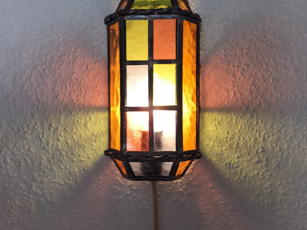 Billede 4 - Blyindfattet loftlampe i meget fin stand
