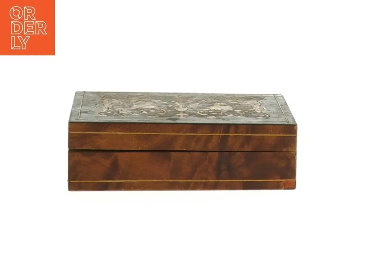 Billede 3 - Antik Intarsia trææske (str. 11x8x3,5 cm)