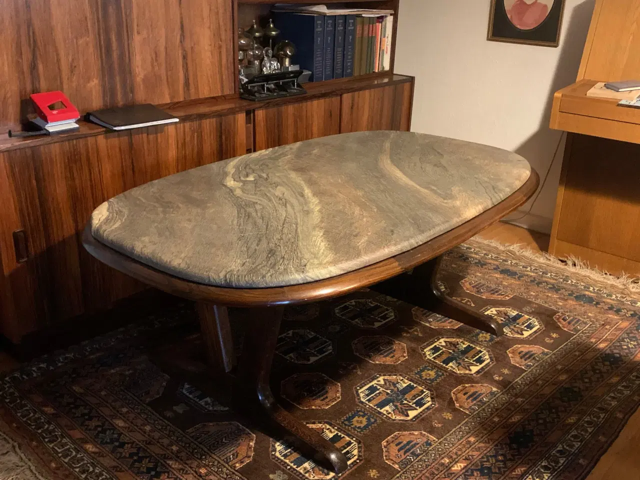 Billede 2 - Mahogni sofabord med granitplade