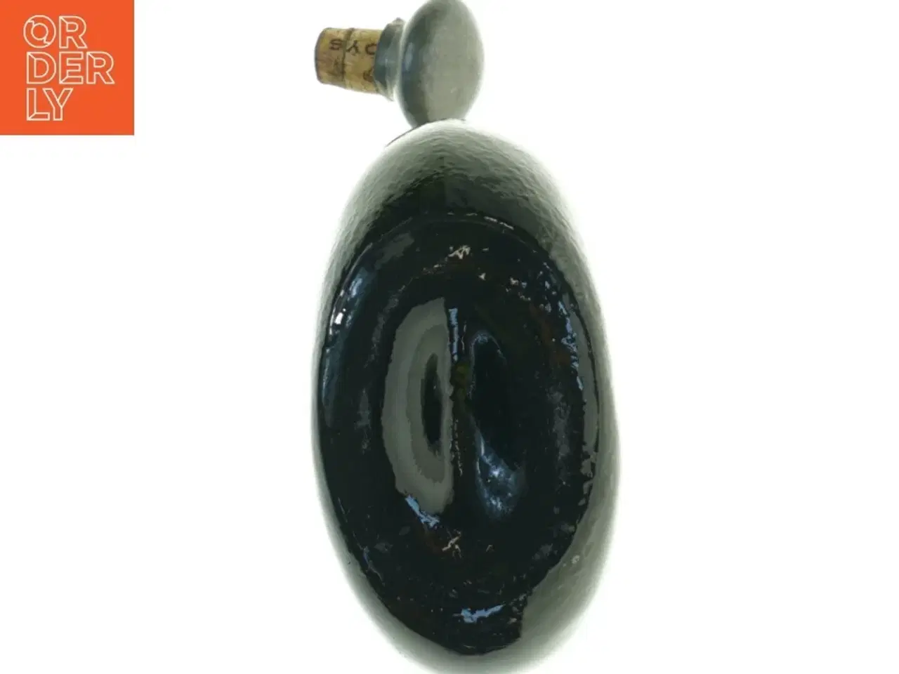 Billede 6 - Antik Tindekoreret Glasdekantér flaske med dekorativt mønster og prop (str. 24 x, 14 cm)