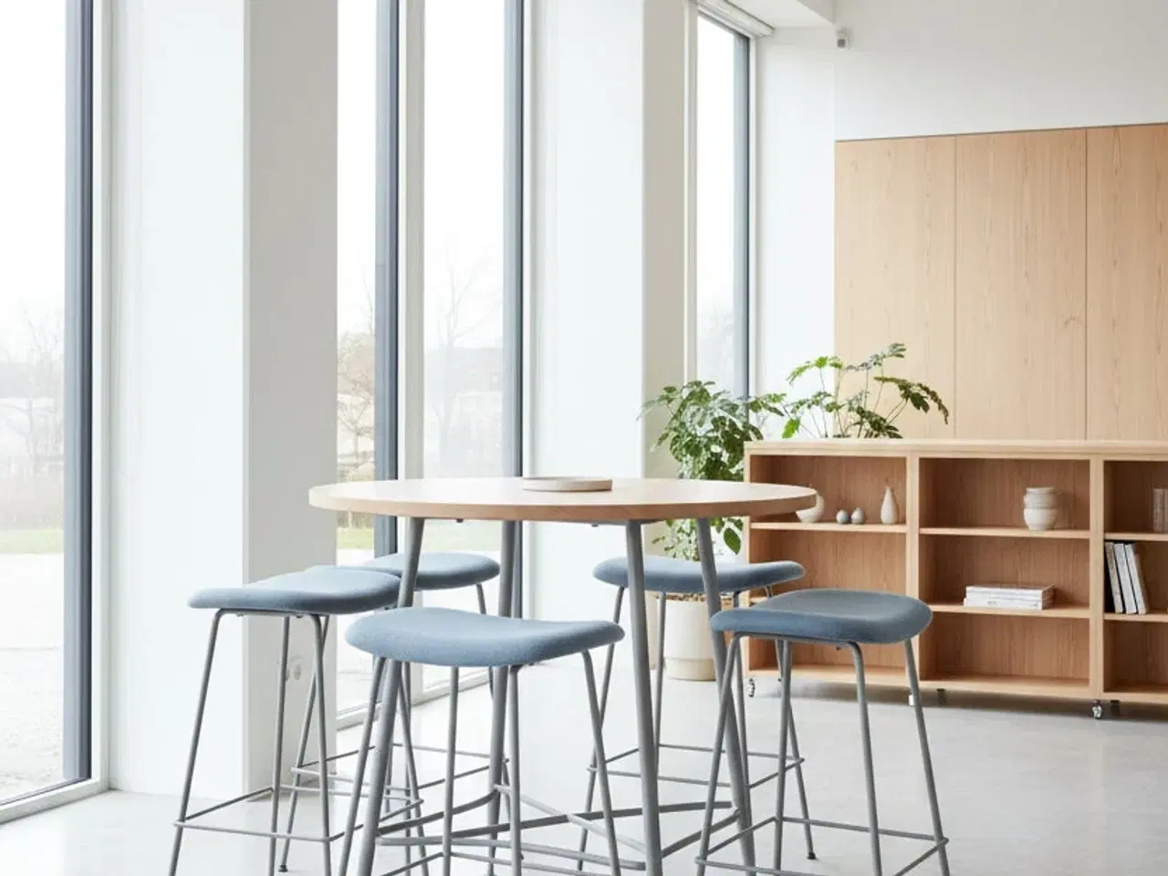 Billede 2 - Muuto Fiber Barstol – Blå/Gråt Stel SH 67cm