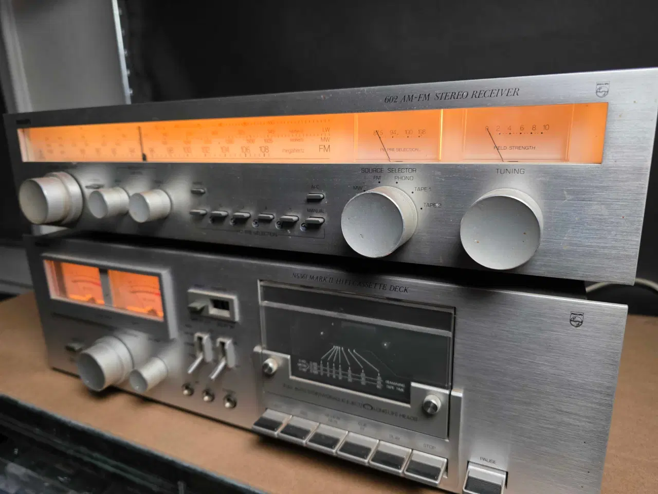 Billede 2 - Vintage Philips Hi-Fi Set – 1970s Receiver & Casse