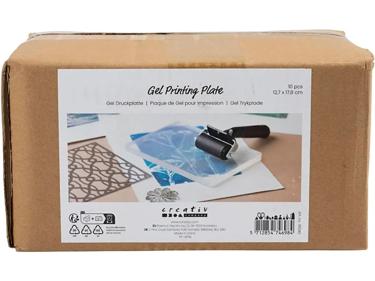 Billede 1 - Gel Trykplade, str. 12,7x17,8x1 cm, mat transparent, 10stk./ 1 pk.